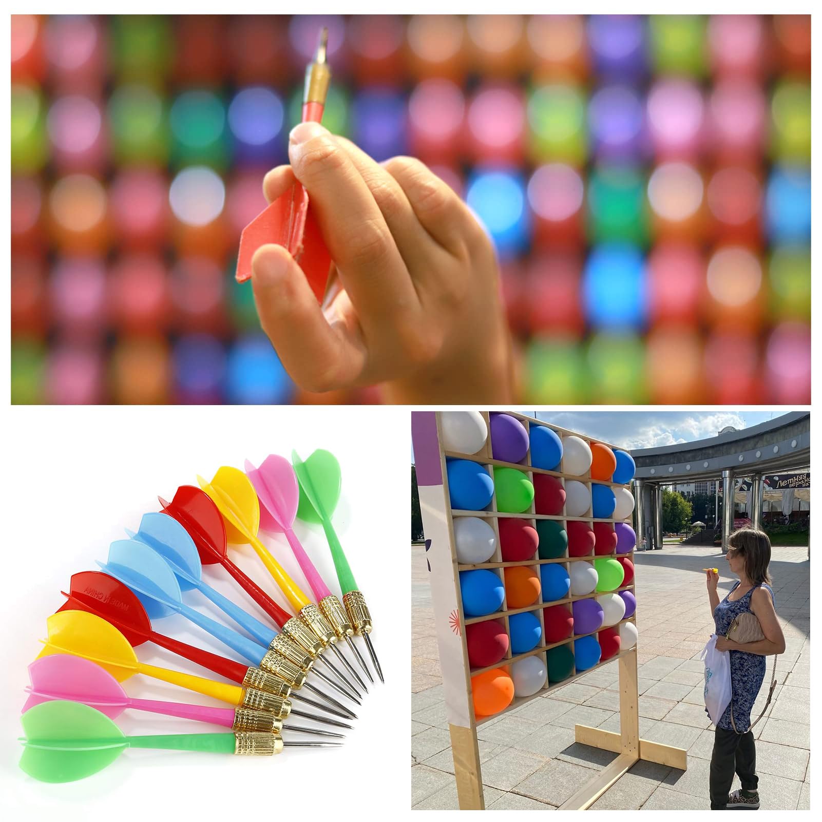 Paquet de 10 fléchettes en Plastique，fléchettesenPlastique,d'intérieur de fléchettes à la Maison,flechette acier
