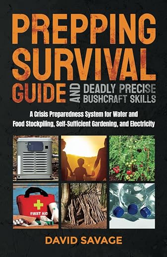 Prepping Survival Guide and Deadly Precise Bushcraft Skills: A Crisis Preparedness System for Water and Food Stockpiling, Self-Sufficient Gardening, and Electricity