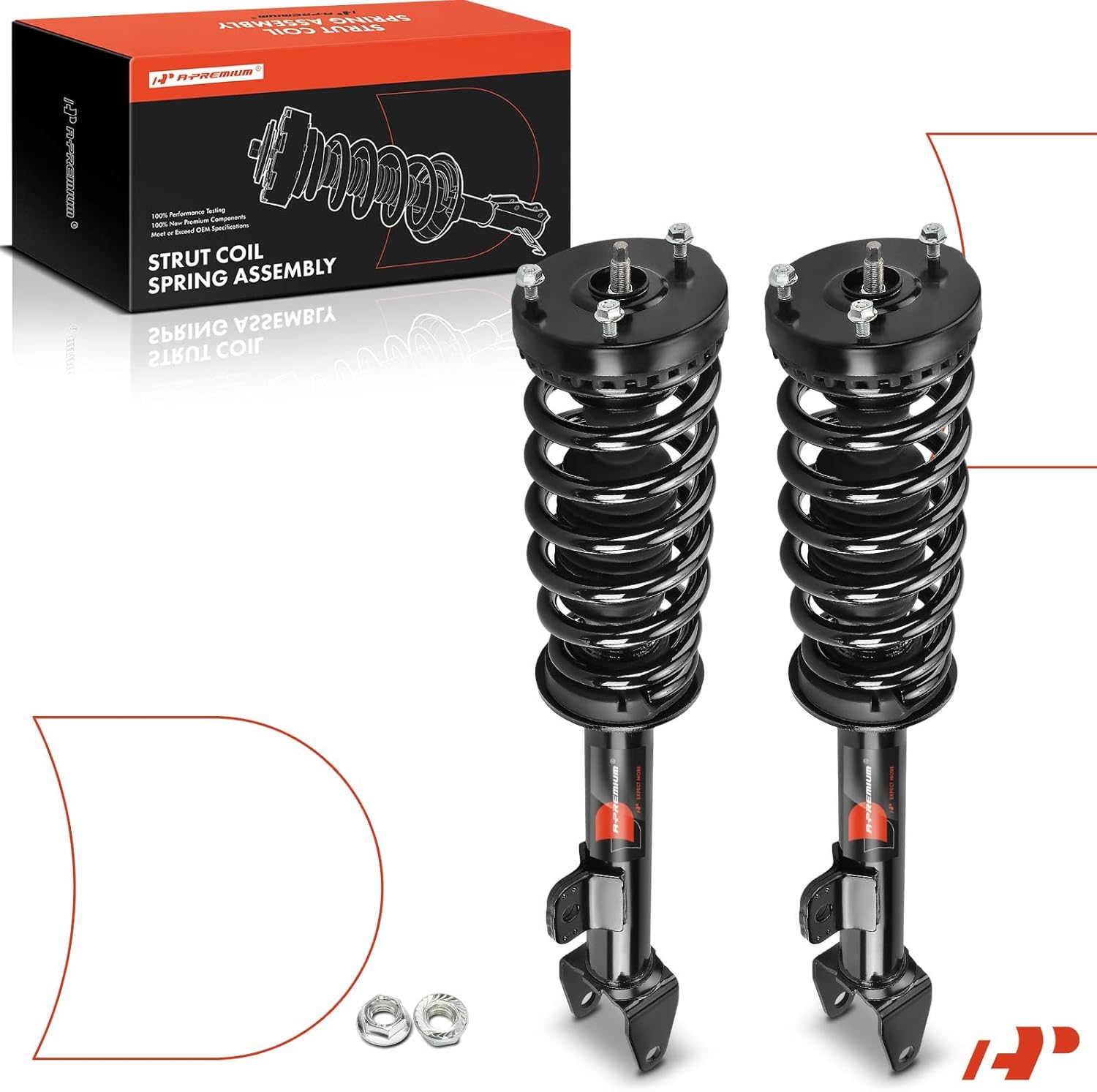 A-Premium Front Complete Strut & Coil Spring Assembly Compatible with Dodge Charger 2011-2023, Enforcer/Pursuit, RWD, 2-PC Set