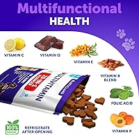 Vista 3 de Multivitamínico 20 en 1 para perros con glucosamina, vitaminas y suplementos masticables para perros, masticables multivitamínicos para adultos