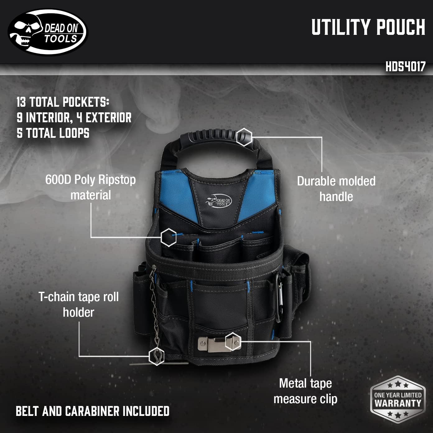 Dead On Tools - 600 Denier Poly Utility Pouch (HD54017)