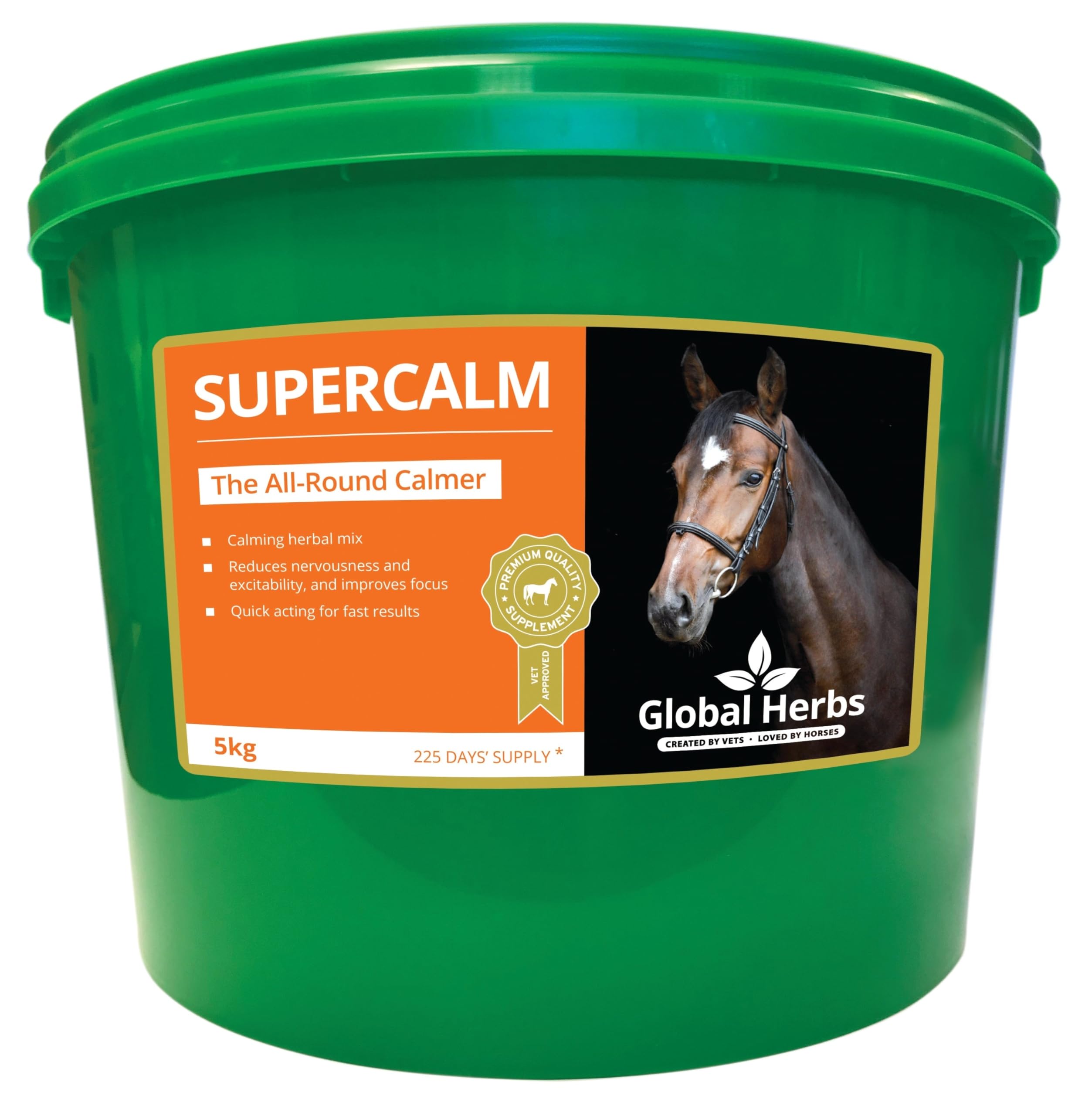 Global Herbs Supercalm Equine Calming & Focus Support Powder 5kg โ image 1