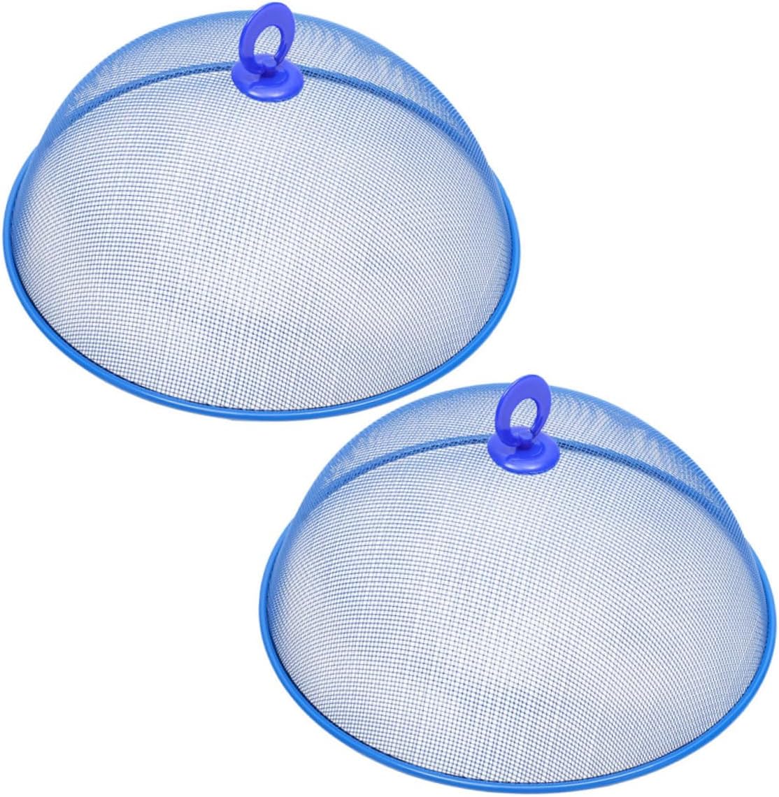 DECHOUS 2pcs Mesh Food Covers Blue Food Tent with Handle Design Reusable Outdoor Protector for Bbq Picnics Camping and Kitchen Use
