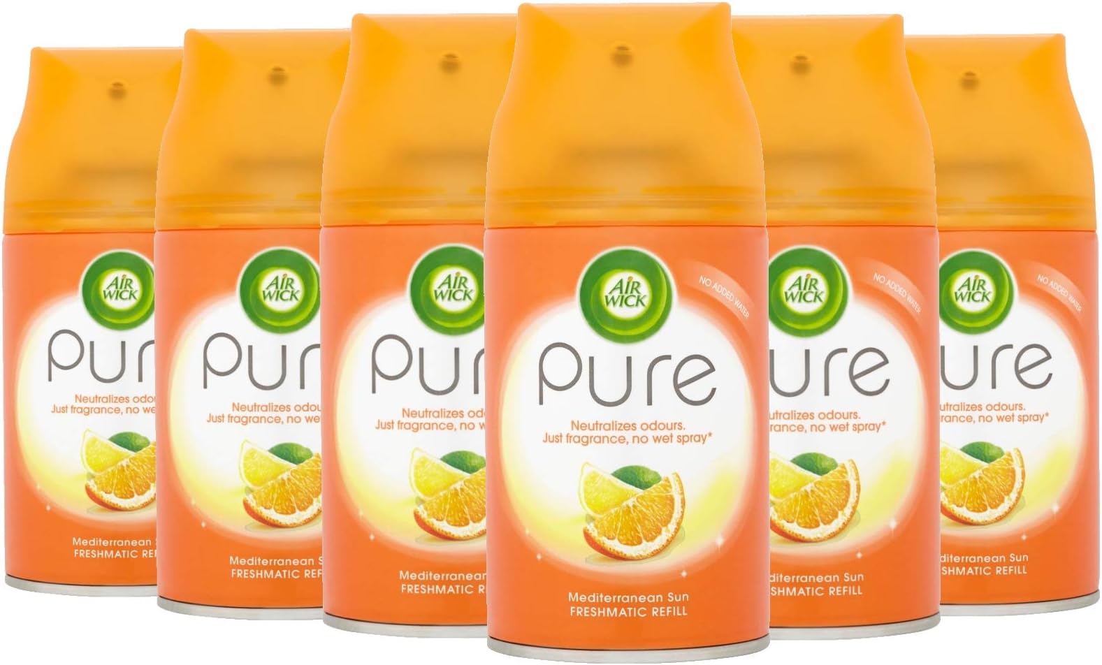 Airwick Citrus Pure Air Freshener Deodoriser Freshmatic Refill 250ml (6 Pack)
