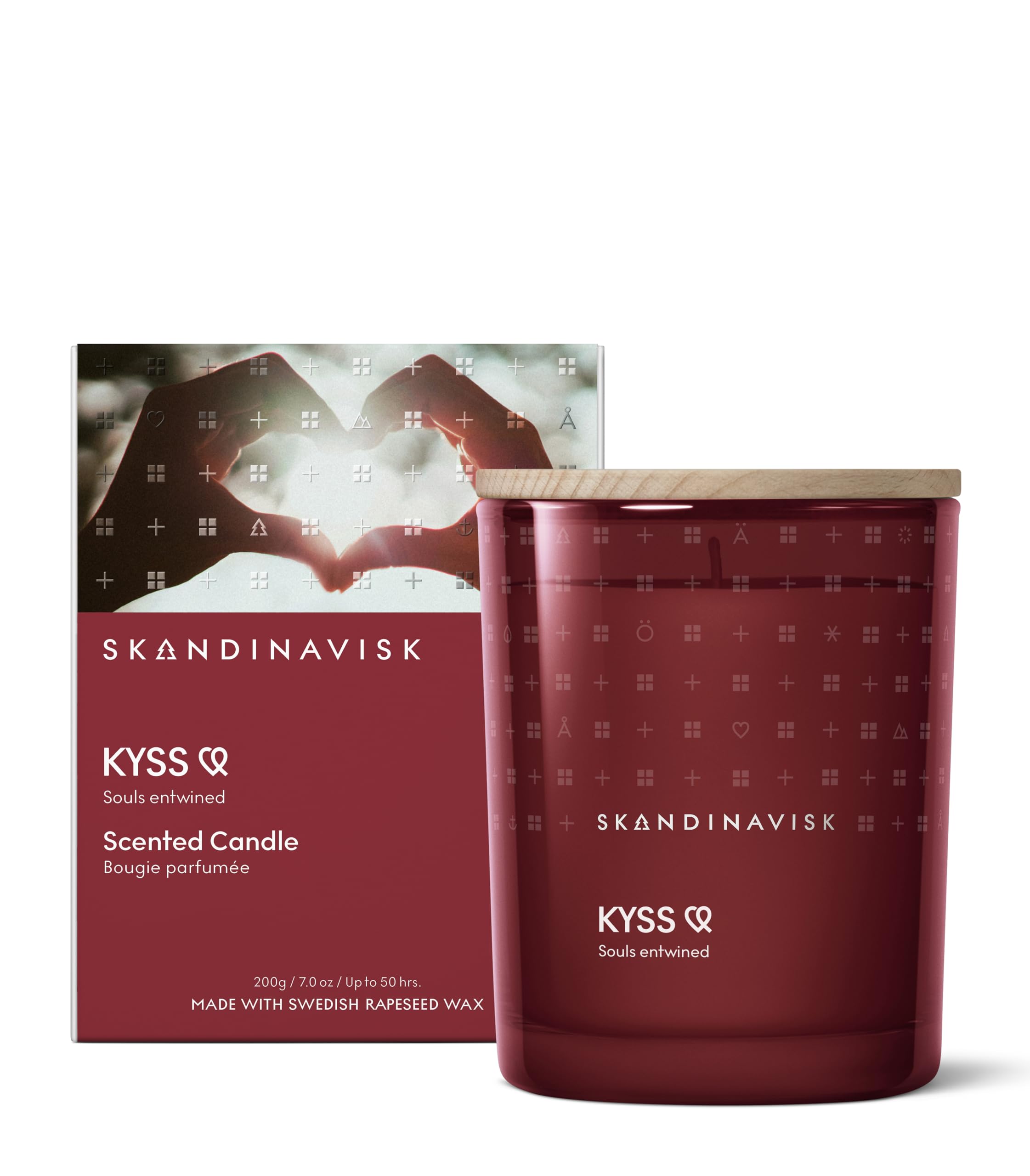 Skandinavisk KYSS - Vela aromática con aroma a mora y rosa, caramelo y clavo. 200 g.