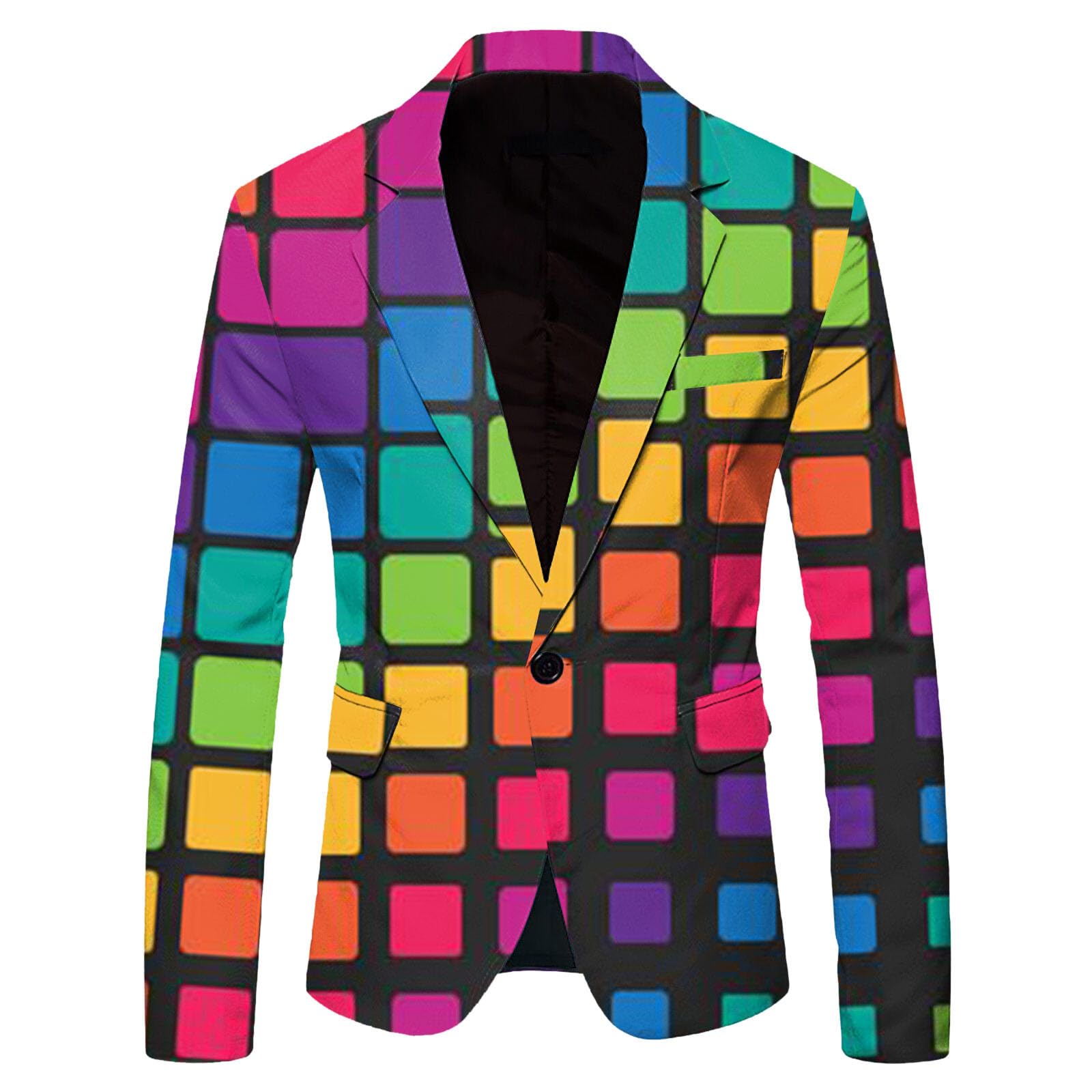 Cokbyavla Men's 38Hot Pink Performance Nightclub Singer Studio Stage Party Blazer, Sequin Vest Shiny Tuxedo For Velvet Blazer Prom Suits With Cape Blue Blazer Y(,Xl)