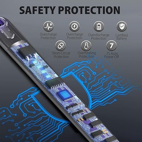 Miniatura 3 de Encendedor electrónico de velas de arco, resistente al viento, sin llama, recargable por USB, con botón seguro (1 unidad, negro)