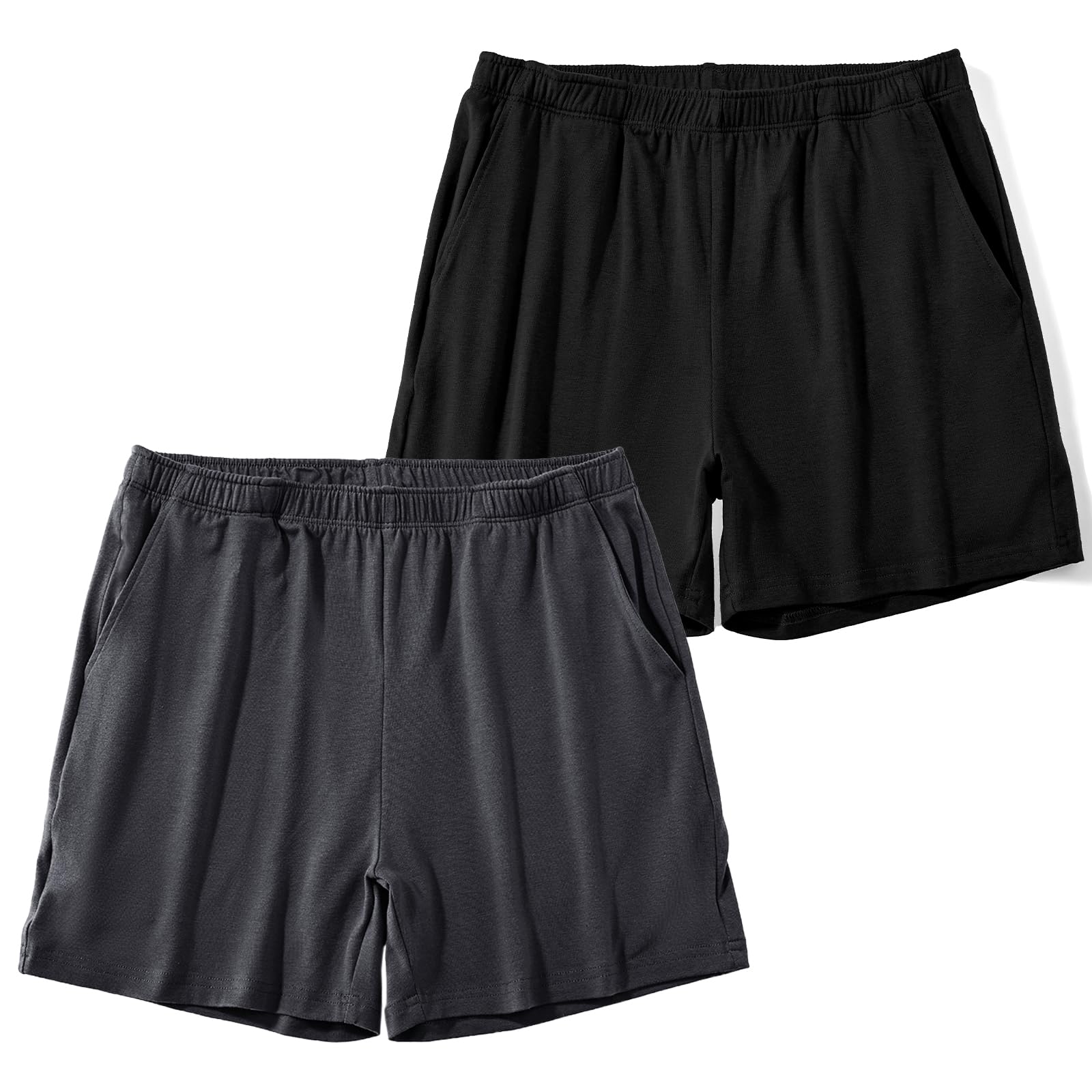 AIMPACT Men's 4" Inseam Sleep &amp; Lounge Pajama Shorts with Pockets
