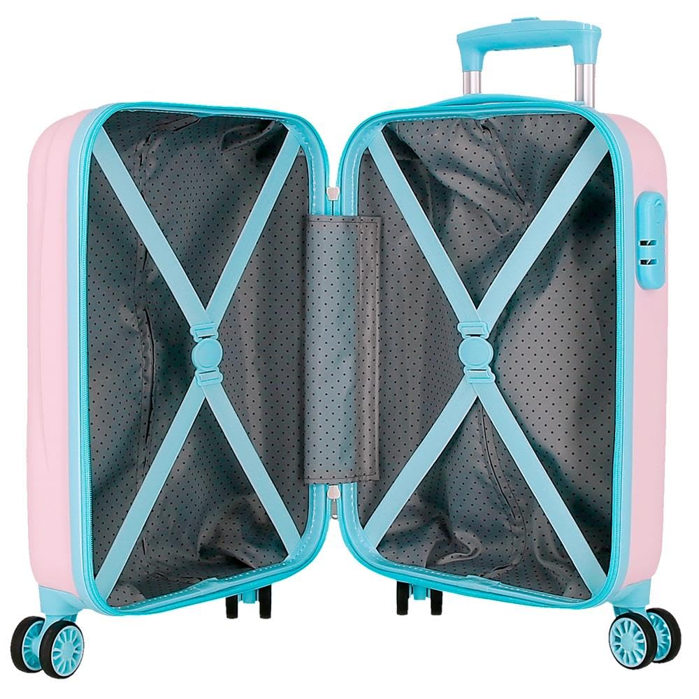 Joumma Disney Heart Stitch Walizka kabinowa różowa 33 x 50 x 20 cm sztywna 2 kg zamek szyfrowy z boku ABS 2 kg 33 l bagaż podręczny, Różowy kolor, Talla única, walizka kabinowa