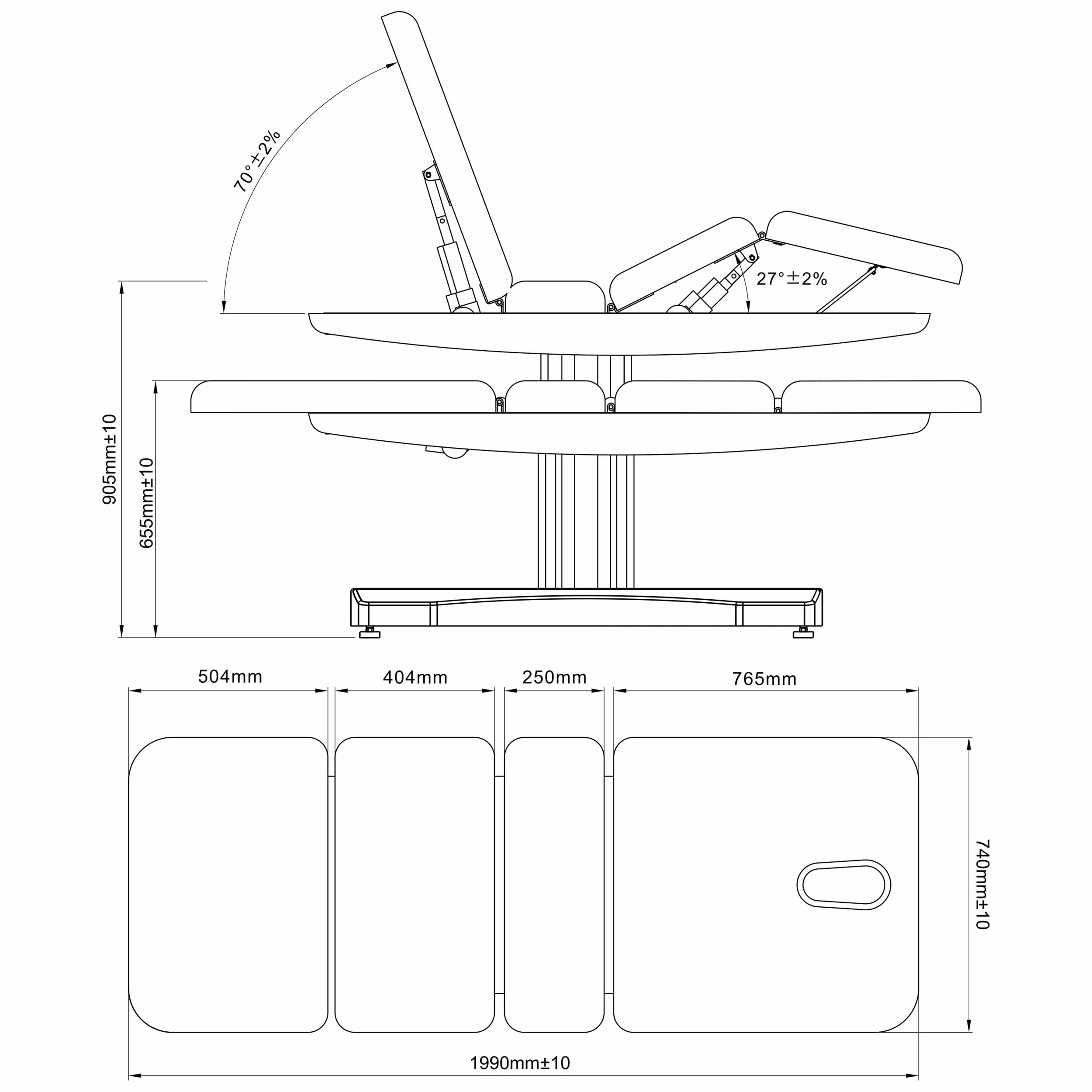 HABYS Libra 4| Wellness & Spa elektrische Massageliege, Behandlungsliege, Kosmetikliege, Therapieliege | Höhenverstellbar 199 x 74cm |Elektrisch | Beheizbare Liegefläche | MDR-Zertifizieriung