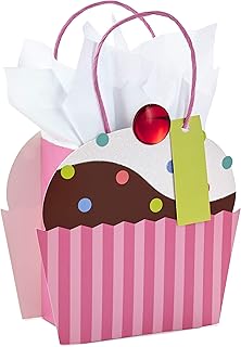 Hallmark 5" Small Gift Bag with Tissue Paper (Cupcake) for Birthdays, Mother's Day, Baby Showers, Bridal Showers, or Any Occasion