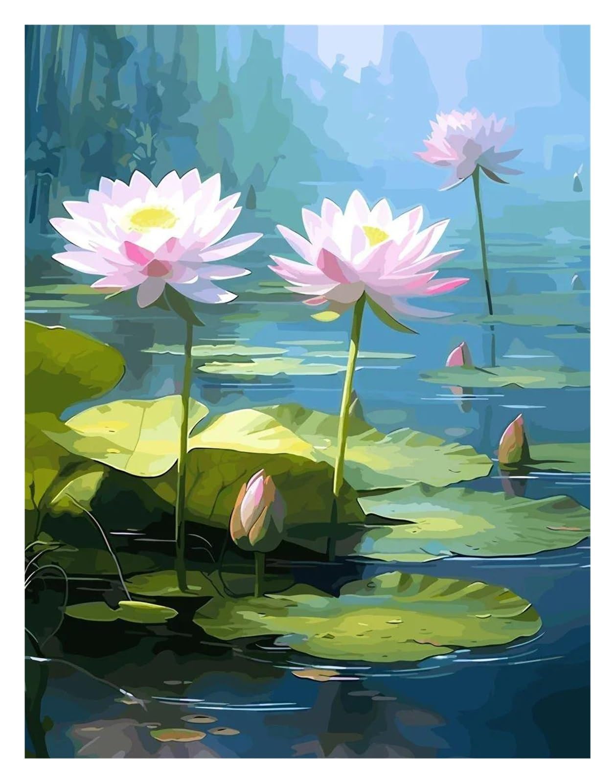 Peinture art mural zen pour apporter de la couleur et de la nature dans un salon moderne