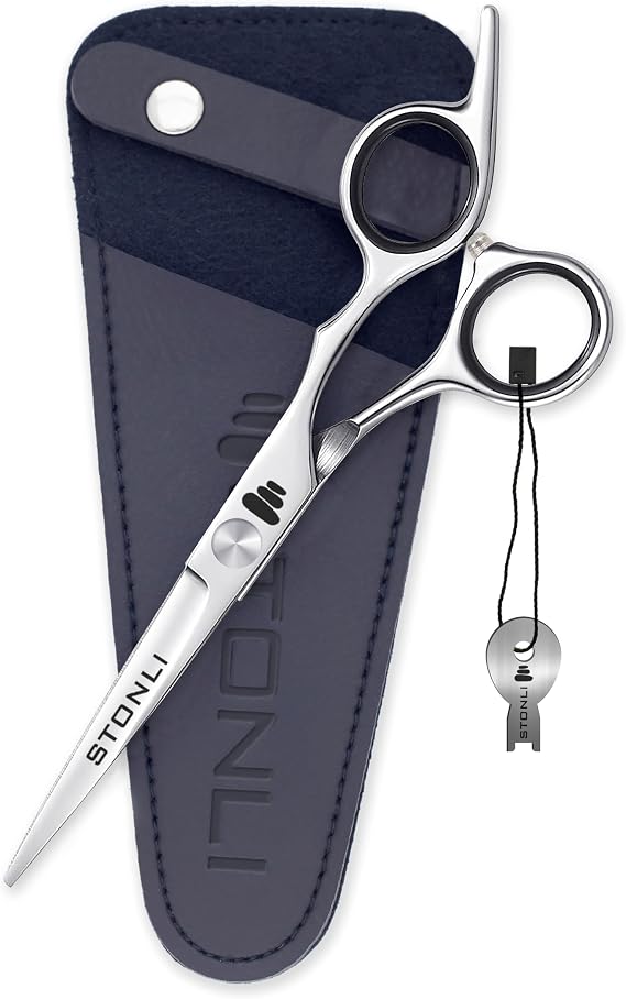 Hairdressing Scissors for Hairs Cutting - 6 inch Barber Scissors with Pouch