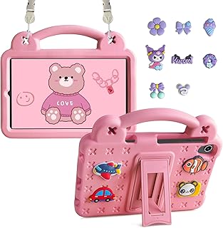 for TCL Tab 8 LE Tablet Case 8 inch 2023 Release for Girls with Shoulder Strap Kickstand Cute Kids Friendly EVA Protective Cover for TCL Tab 8 LE(Model:9137W)/TCL Tab 8 WiFi(Model:9132X) Pink