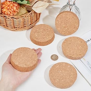 Amazon｜OLYCRAFT 5個 コルク栓 91x85x20mm 大口径 木製 コルク