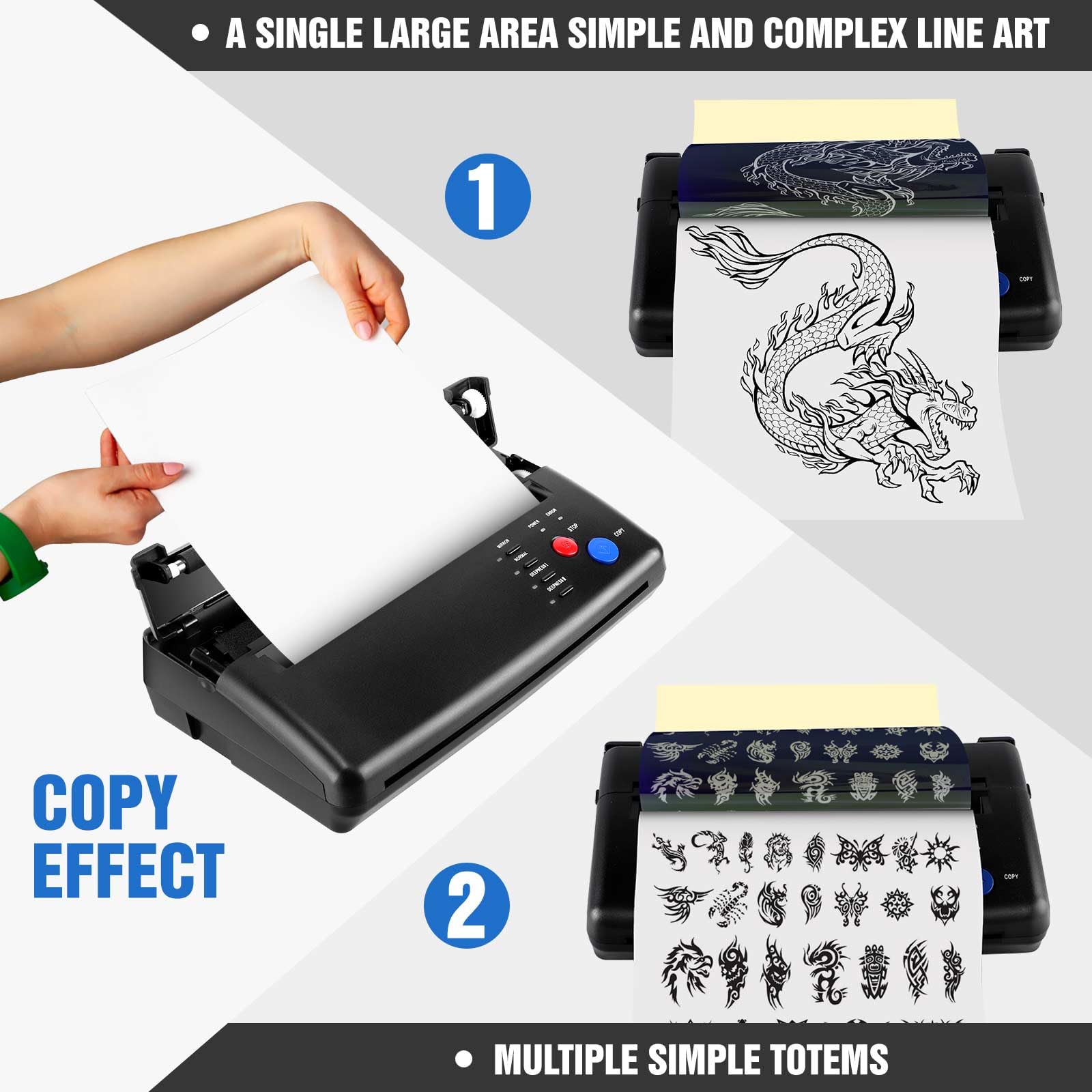 Tattoo Transfer Stencil Machine Copier Printer with 20pcs Free Tattoo Stencil Transfer Paper Tattoo Transfer Stencil Machine