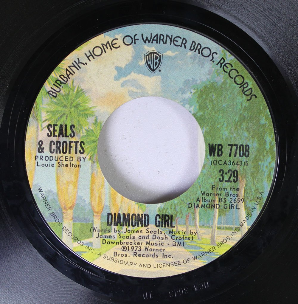 SEALS & CROFTS 45 RPM DIAMOND GIRL / WISDOM Music