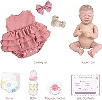 Vista 7 de UOFTKIZ Muñecas realistas de bebé Reborn – Muñeca de bebé real de 20 pulgadas, recién nacida realista con cuerpo de tela y accesorios