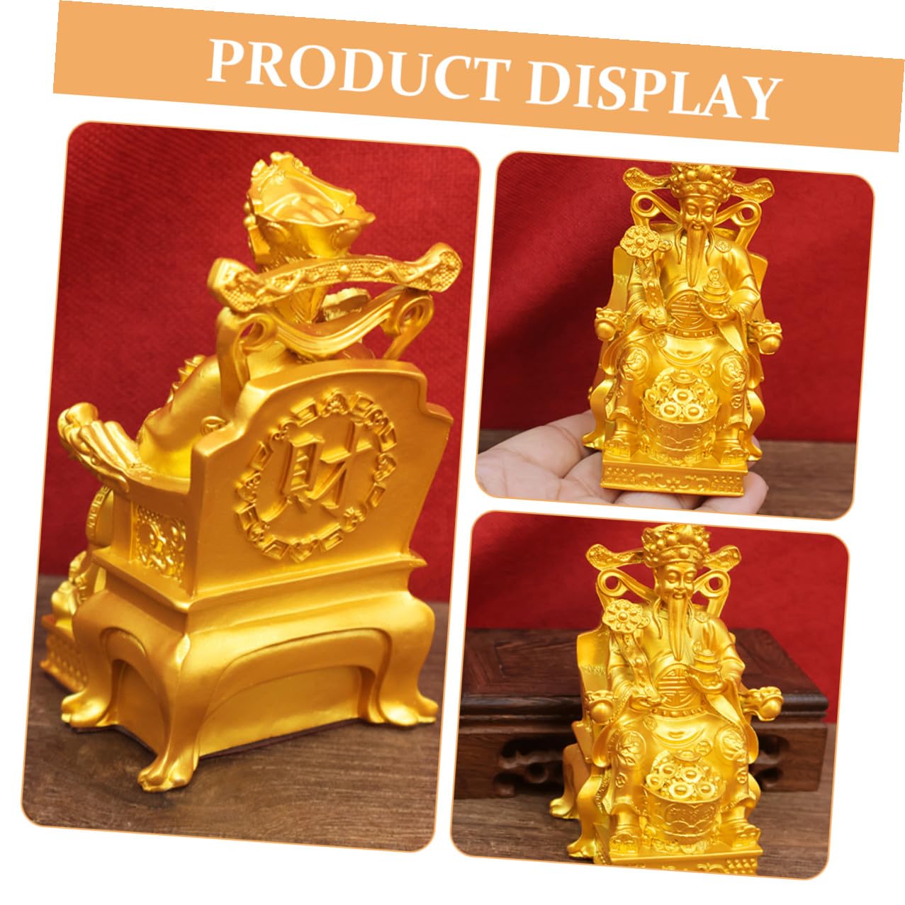 DOITOOL Estatua Decorativa del Riqueza Resina para Escritorio y Oficina Adorno Artesanal con Diseño Chino Clásico para Decoración de y Mesas Pequeñas Amuleto para Buena Fortuna y Ambiente