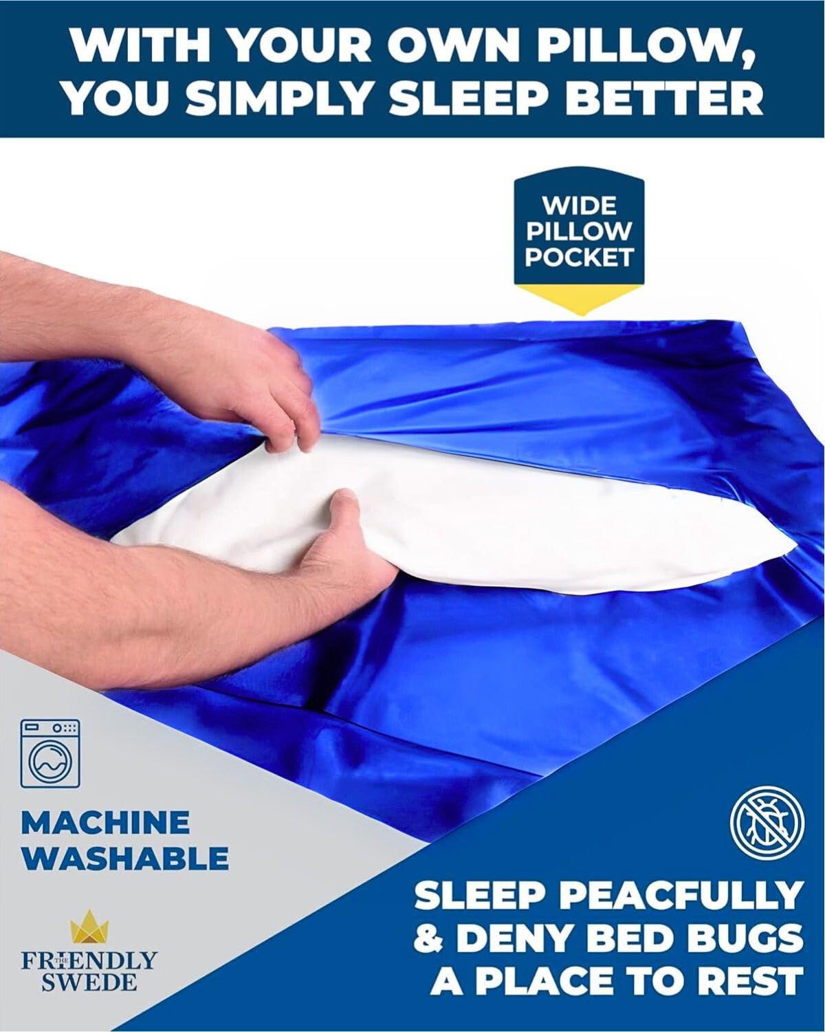The Friendly Swede Sleeping Bag Liner Ultralight, Travel