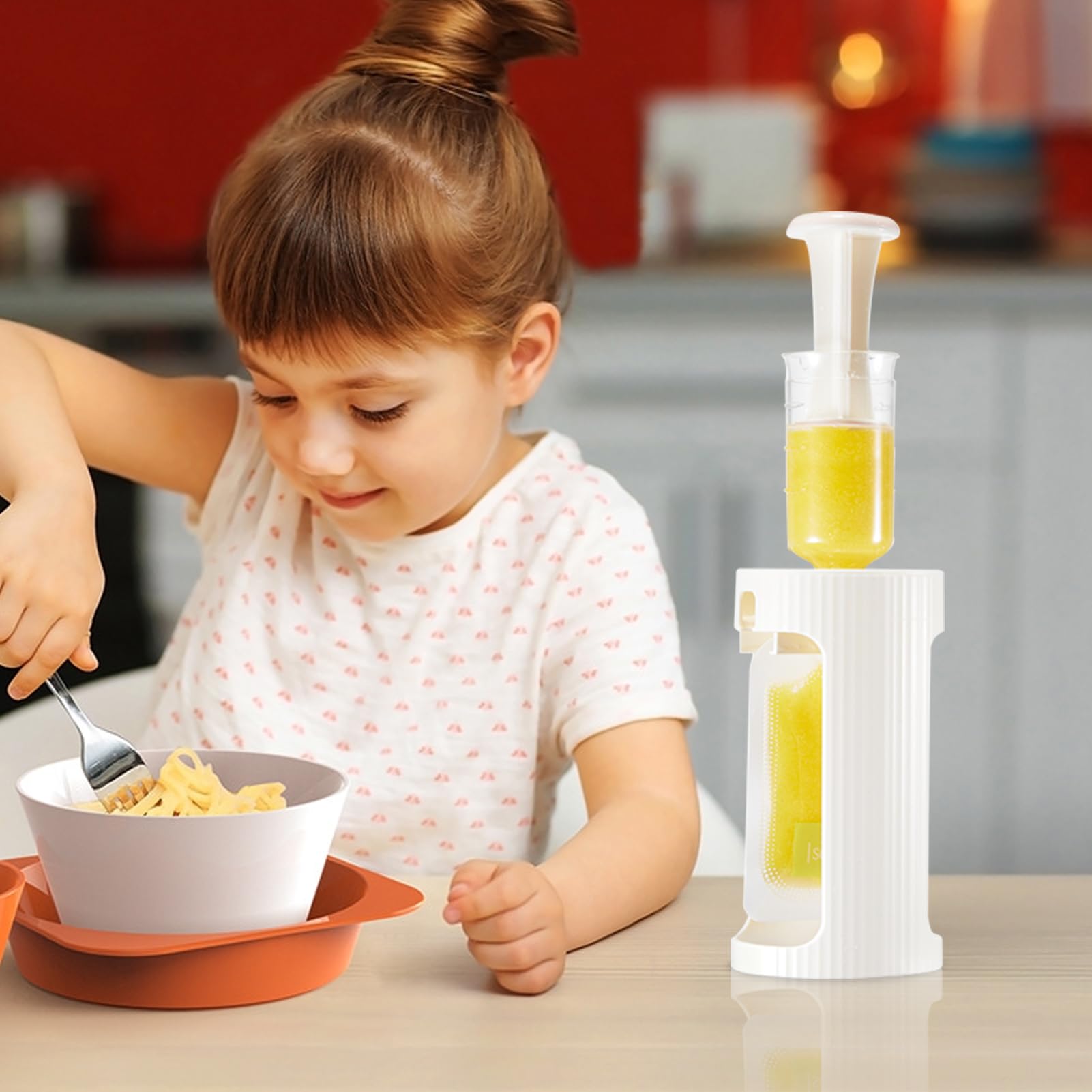 Support de poche pour compote de pommes – Kit alimentaire rechargeable, presse-purée, station de remplissage sans déversement | Préparation d'alimentation pour collations faites maison, stockage de