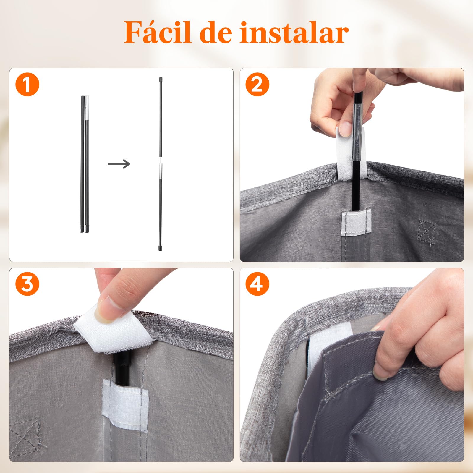 Lifewit 160L Cesto Ropa Sucia 3 compartimentos con Tapa, Grande Cubo Ropa Sucia con 3 Bolsas Para Colada Extraíbles, Cesto Ropa Sucia con Asas para Dormitorio Baño Lavanderia, Gris Claro