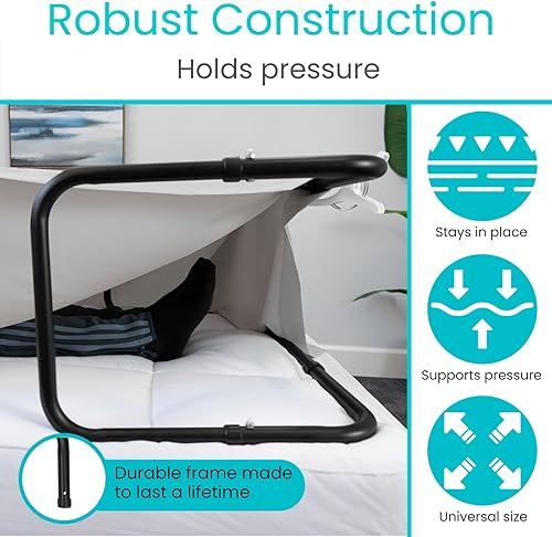 Miniatura 4 de Vive Levantador de manta para pies de 26 a 34 pulgadas  Protector de pie de cama ajustable para el extremo de la cama  Cuna de cama para pies  Hoja