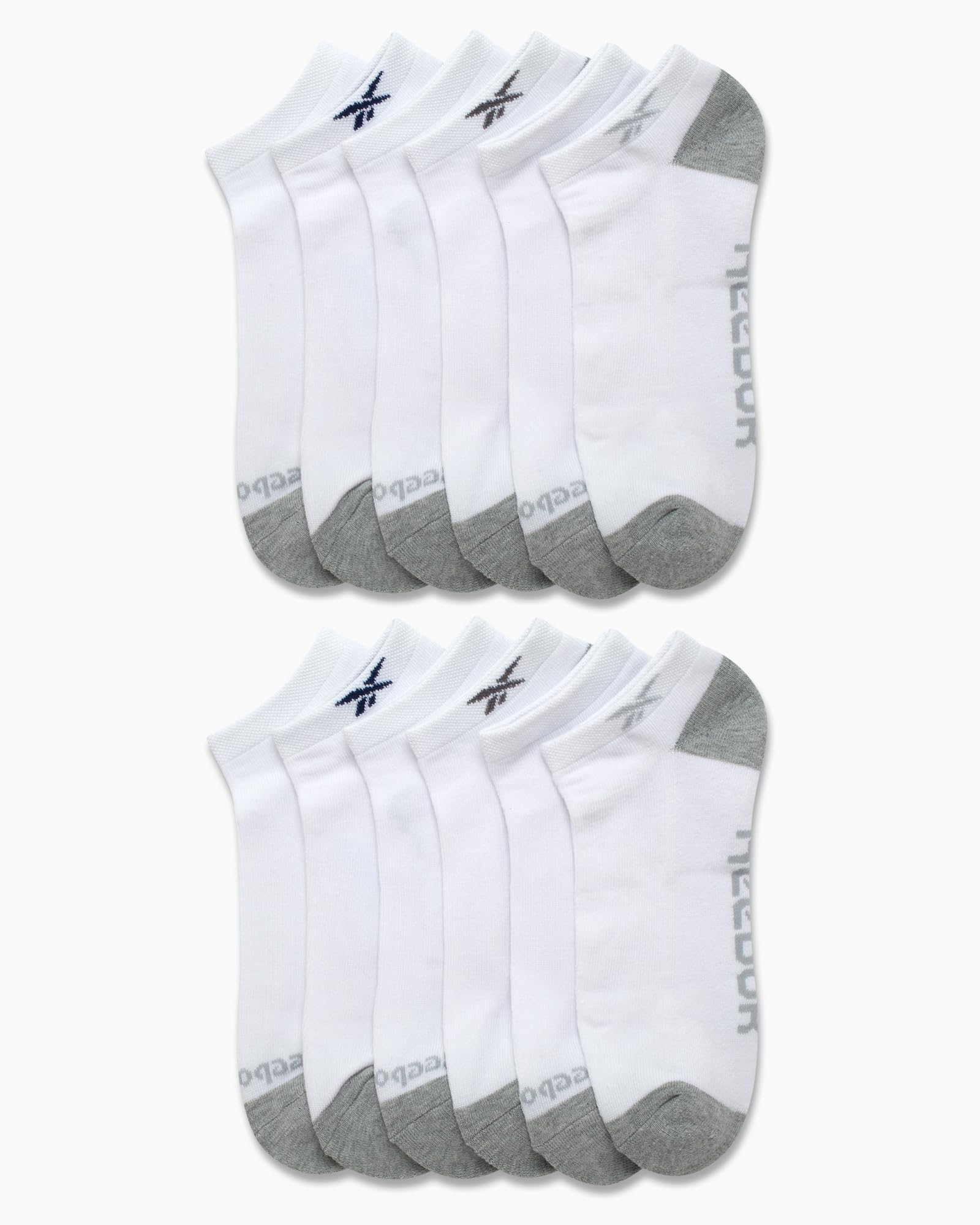 Reebok Herren-Socken mit niedrigem Schnitt und Komfortpolsterung, 12 Stück