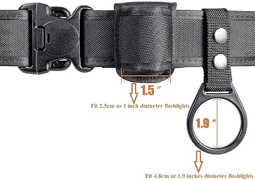 Miniatura 9 de TAFTACFR Soporte compacto para linterna (parte superior abierta) + soporte de correa de anillo de linterna para sostener Mag Lite y otras linternas