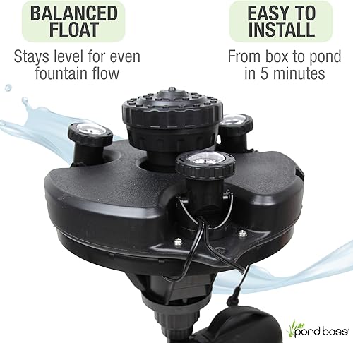 Miniatura 4 de Pond Boss - DFTN12003L - Puente flotante con luces, cable de alimentación de 50 pies, 1/4 hp.