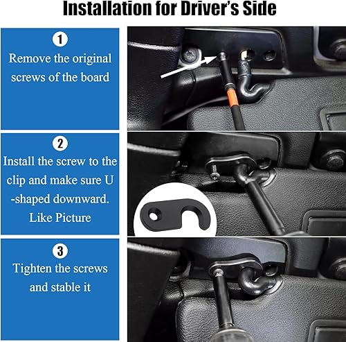 Miniatura 3 de Kit de reparación de visera solar, actualización de aluminio, actualización compatible con Wrangler JK Gladiator 2018-2022 (paquete de 2) - Pequeño