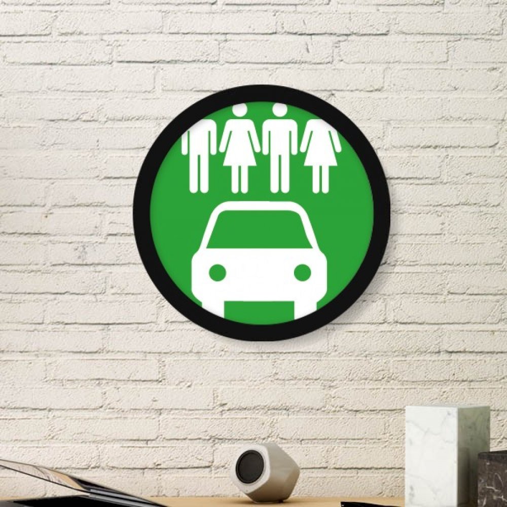 Proteger l environnement peinture art cadre photo rond noir cadeau ecologique
