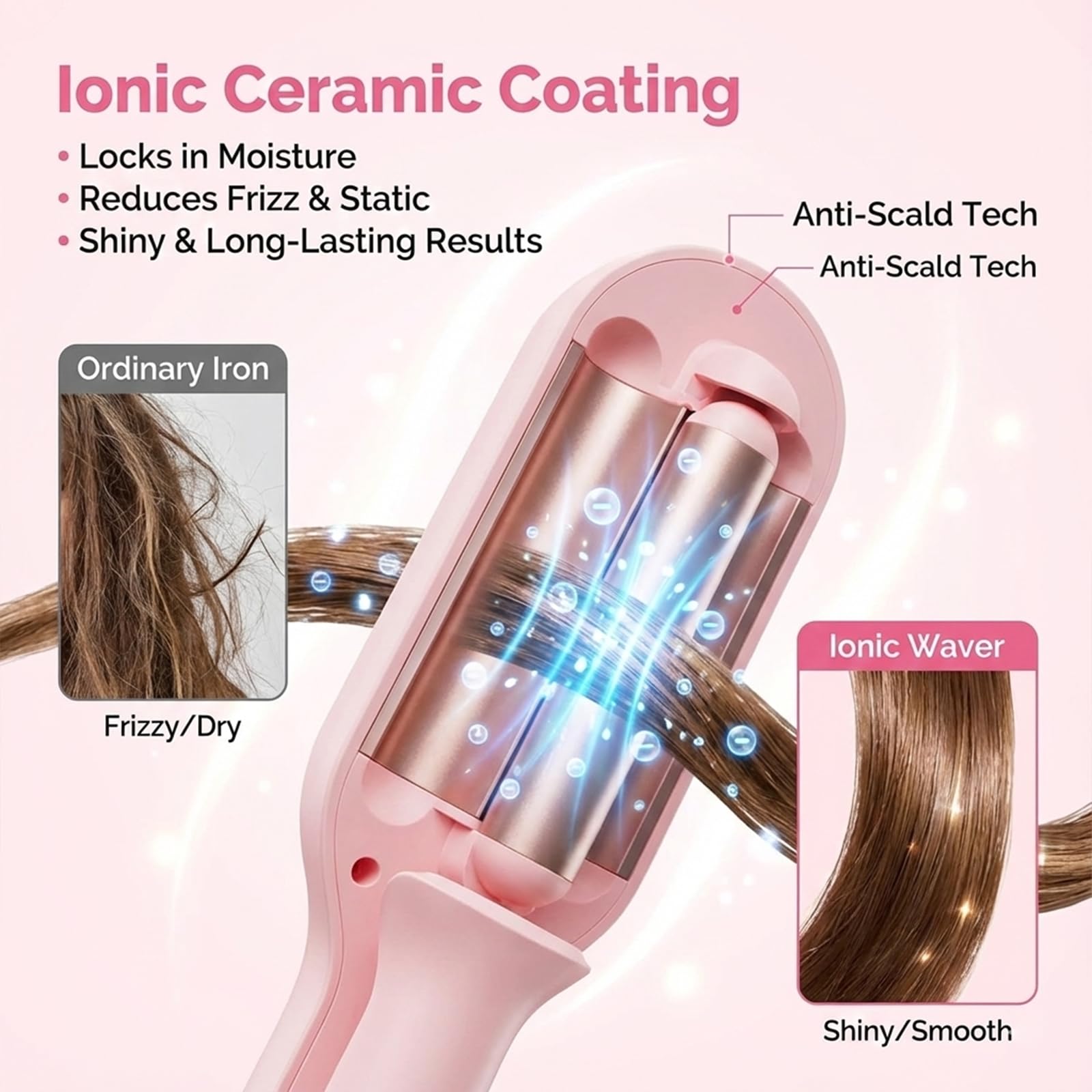 Rizadora Hair Crimper and Adjustable Hair Waver with Ionic Ceramic Technology