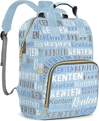 Miniatura 11 de Mochila de pañales personalizada de gran capacidad para bebé niño niña con nombre, bolsa de bebé personalizada impermeable para mamá, bolsa de Rosa