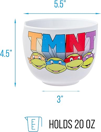 Miniatura 25 de Silver Buffalo The Powerpuff Girls Girl Power Featuring Blossom, Bubbles, and Buttercup Ceramic Ramen Noodle Rice Bowl with Chopsticks, Microwave