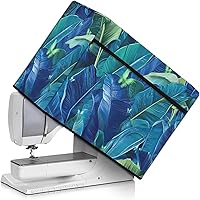 Vista 46 de Funda para máquina de coser de girasoles de otoño con prácticos bolsillos, cubierta protectora duradera acolchada contra el polvo, accesorios