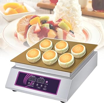 Souffle Machine | Japanese Souffle Pancake Maker | Dorayaki Machine with Copper | Commercial Electric Griddle |Pancake Maker Souffle Maker,Singlehead