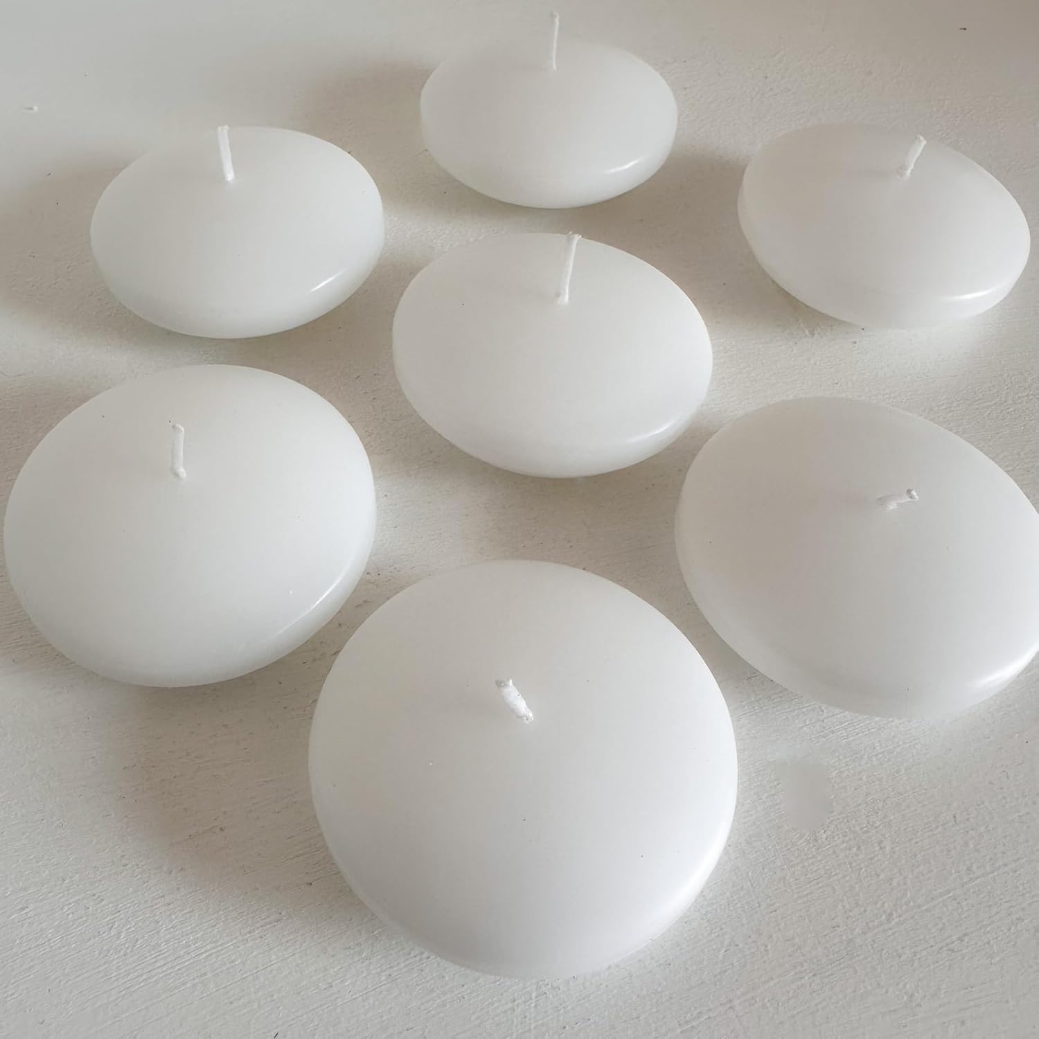 3 Inch Floating Candles, 24 Count Box, Used for Centerpieces, Decorations, Events, Pools, and More, Unscented, White