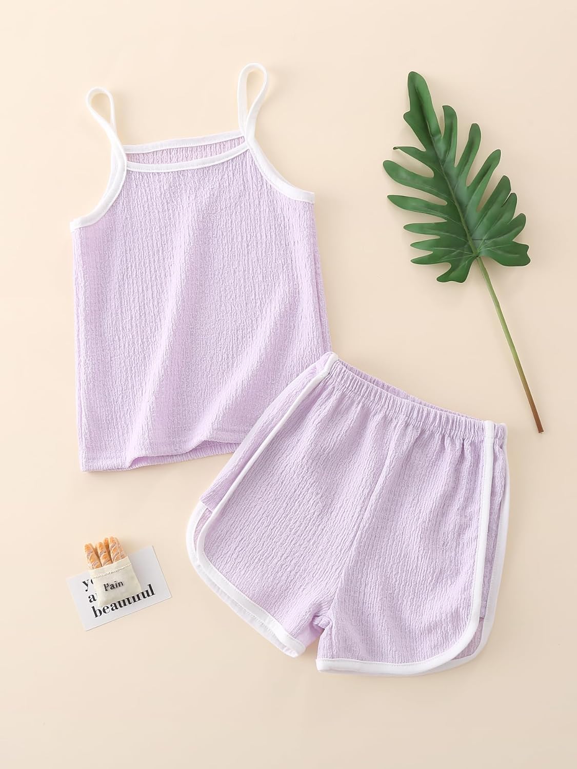 Girls 8 Pieces Summer Outfits Casual Cami Tank Top and Dolphin Shorts Clothing Sets 4-8Y - Image 5