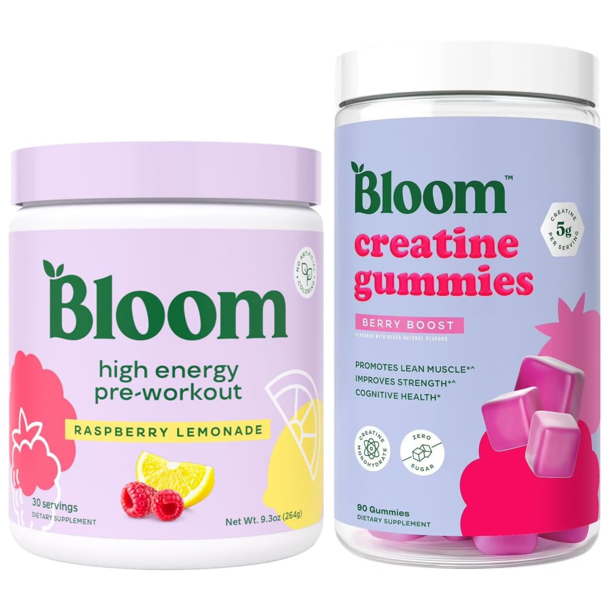 Bloom Pre Workout and Creatine Gummies Bundle