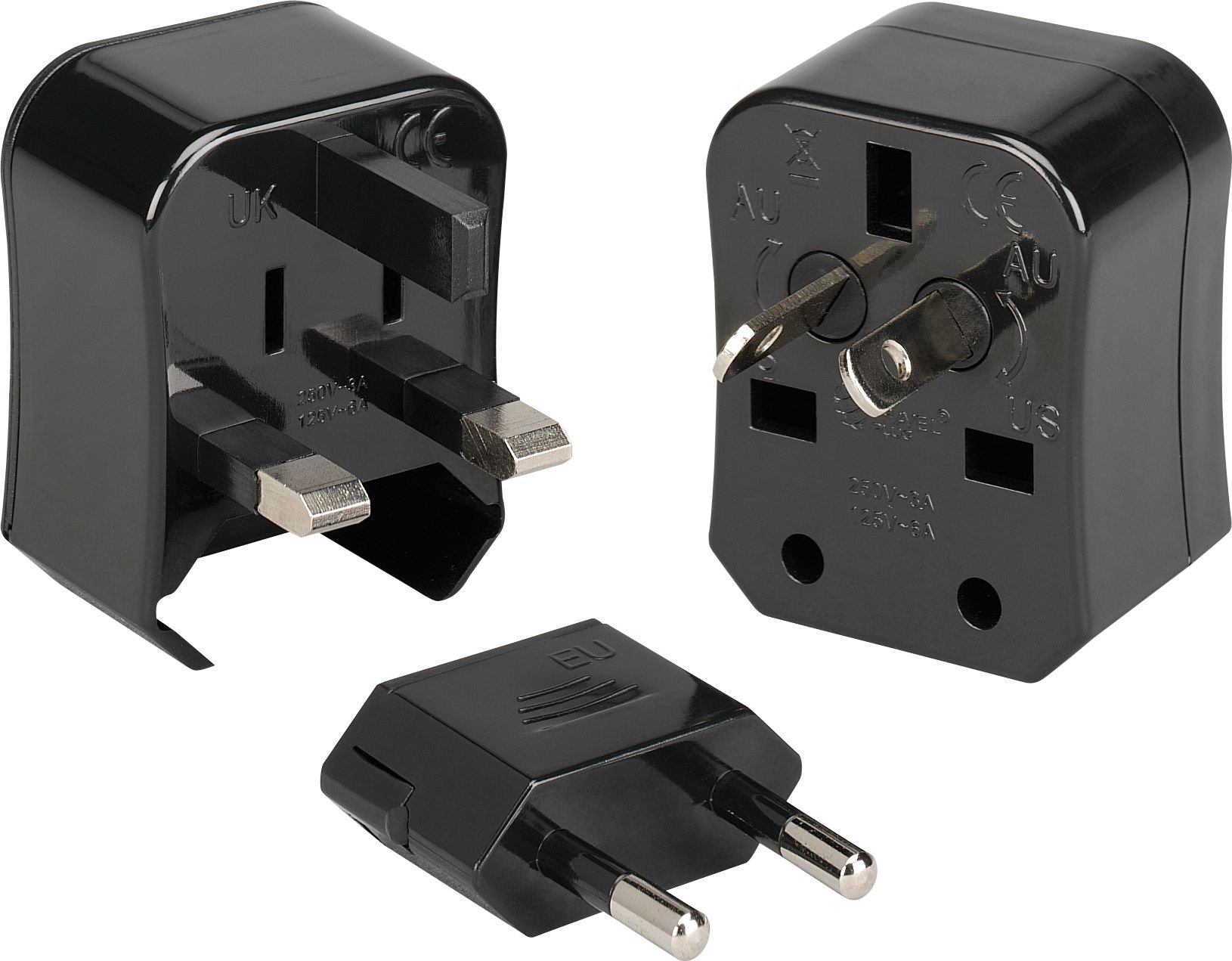 Kanex Travel Bud International 3-in-1 Universal AC Wall Converter for US, UK, EU and AU (INTADPBLK)