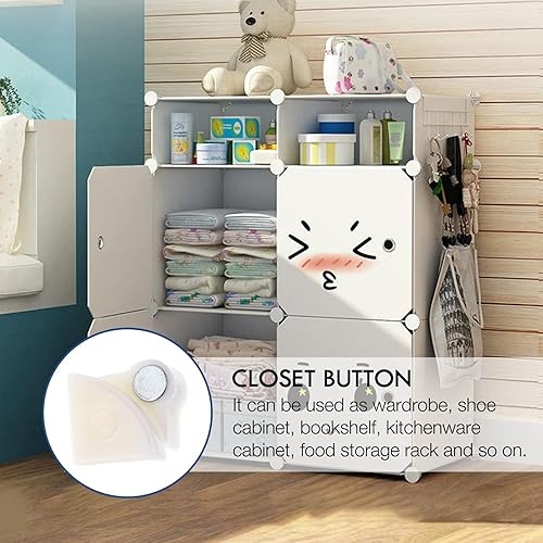 Miniatura 6 de DOITOOL Cierres magnéticos de plástico, hebillas de zapato, botones fijos, a prueba de niños, cierres para armarios, cajones de armario, cierres