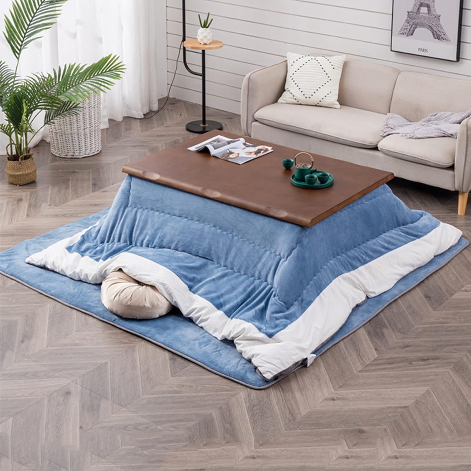 Kotatsu Table Set Japanese Furniture Floor Heated Tables