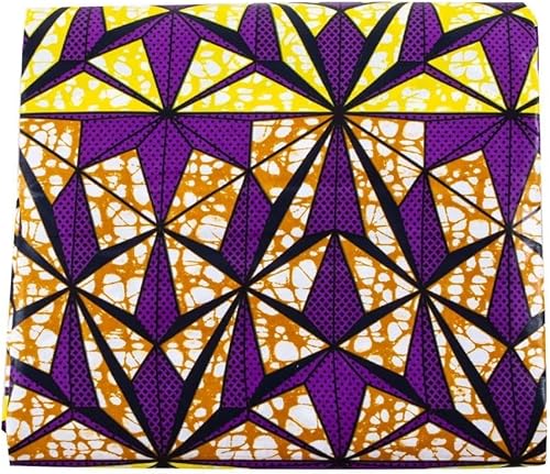 Miniatura 10 de Tela africana 100% algodón Ankara cera impresión tela 6 yardas tela para vestido de fiesta 1214