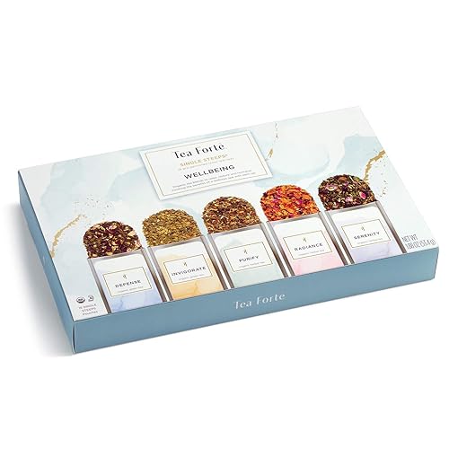 Vista 55 de Tea Forte - Muestras individuales de té de hojas sueltas, caja de té, surtido, 15 bolsas de una sola porción