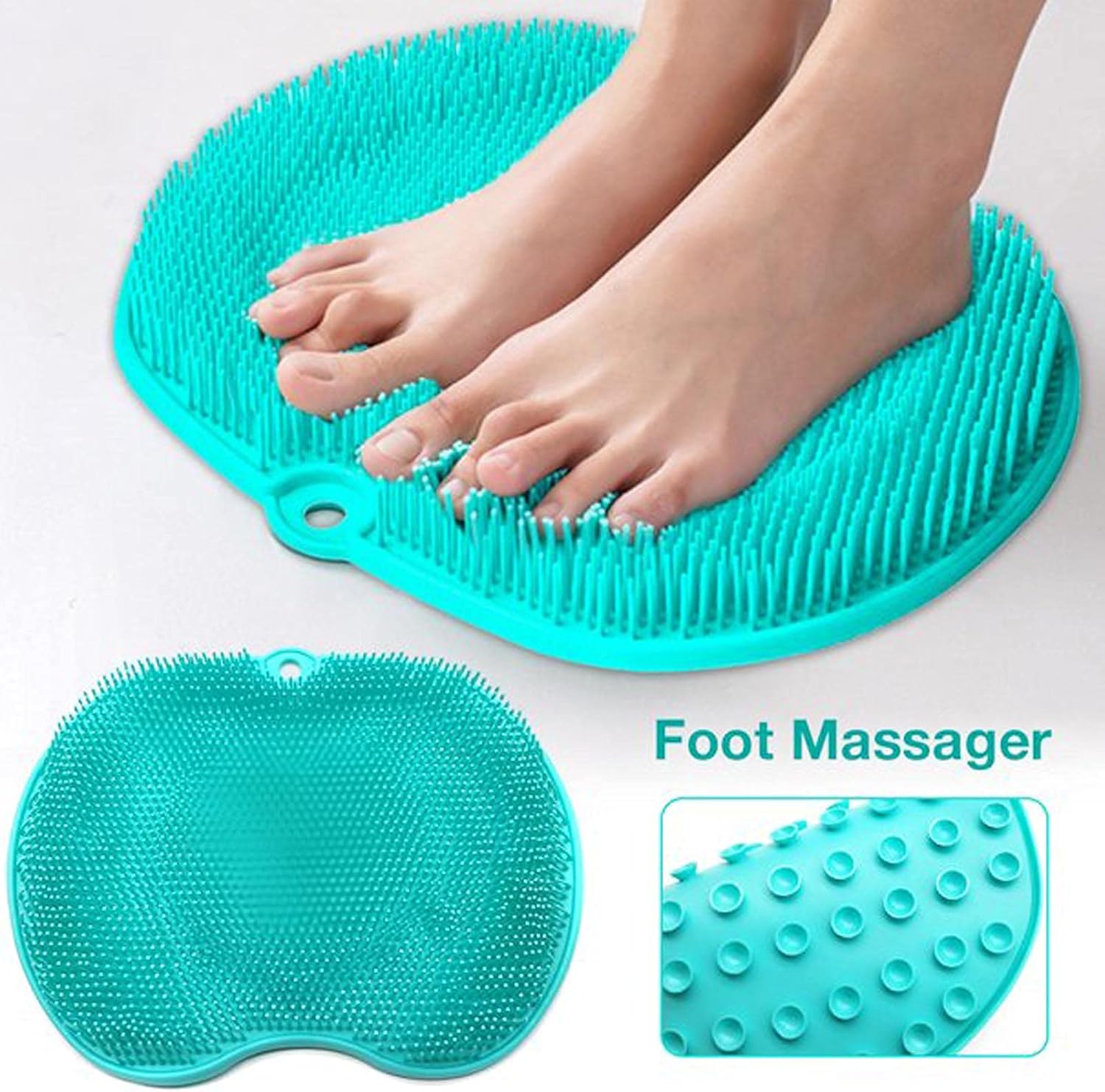 ROYPACK Shower Foot Scrubber Mat, Larger Shower Foot Scrubber Massager Cleaner with Non-Slip Suction Cups, Cleans, Smooths, Foot Scrubber for Dead Skin : Health & Household