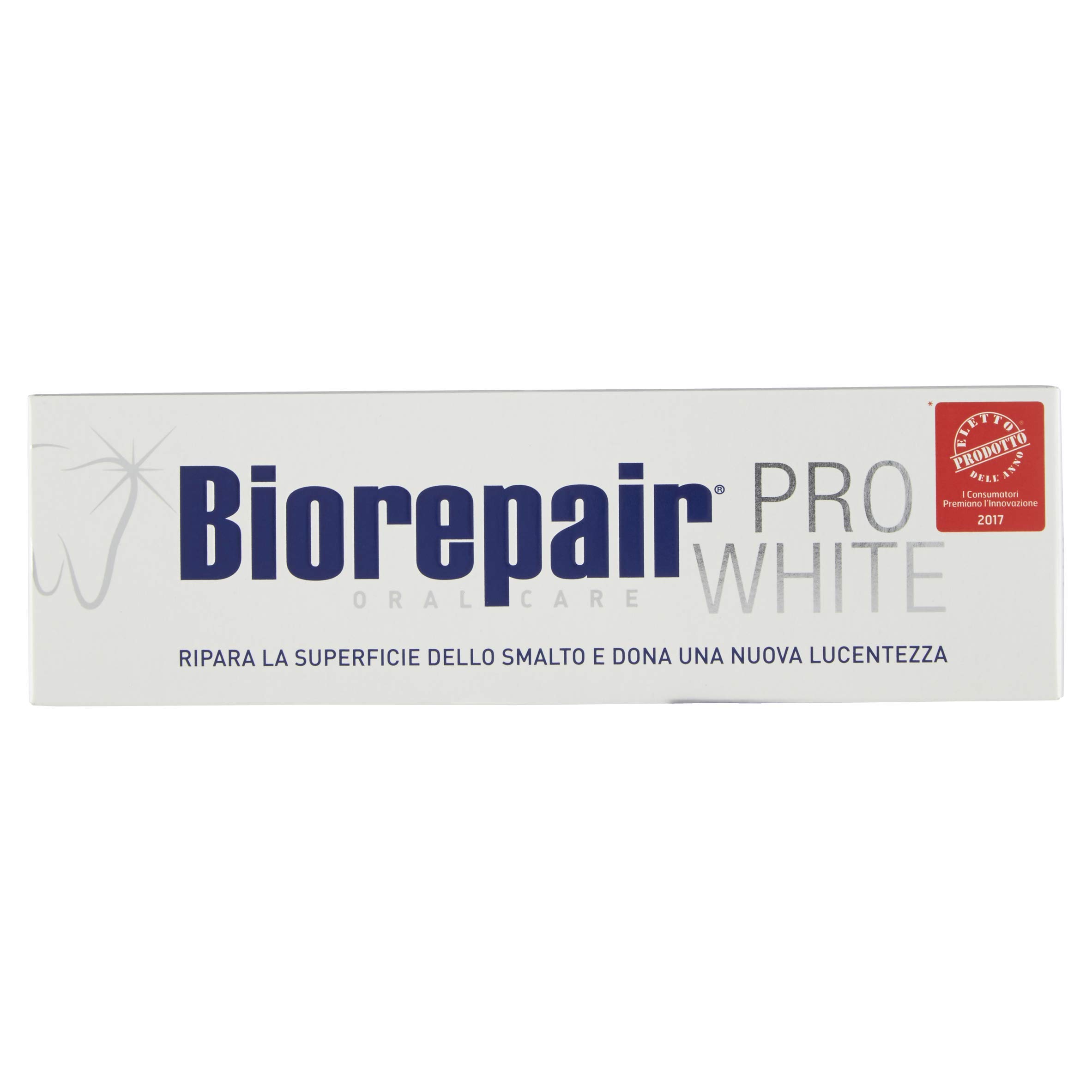 Biorepair Pro White Dentifricio, Restituisce il Bianco Naturale al Tuo Sorriso, 75 ml - 6 Confezioni