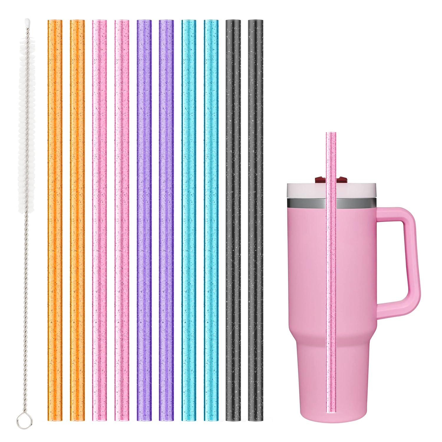 18 inch straws for stanley mugs Stanley 40 oz. Quencher H2.0 FlowState Tumbler