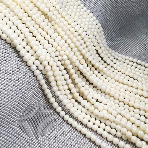 Miniatura 3 de Perlas flojas de coral redondas naturales de 0205in 3 hebras para hacer joyas collar pulsera 0205in