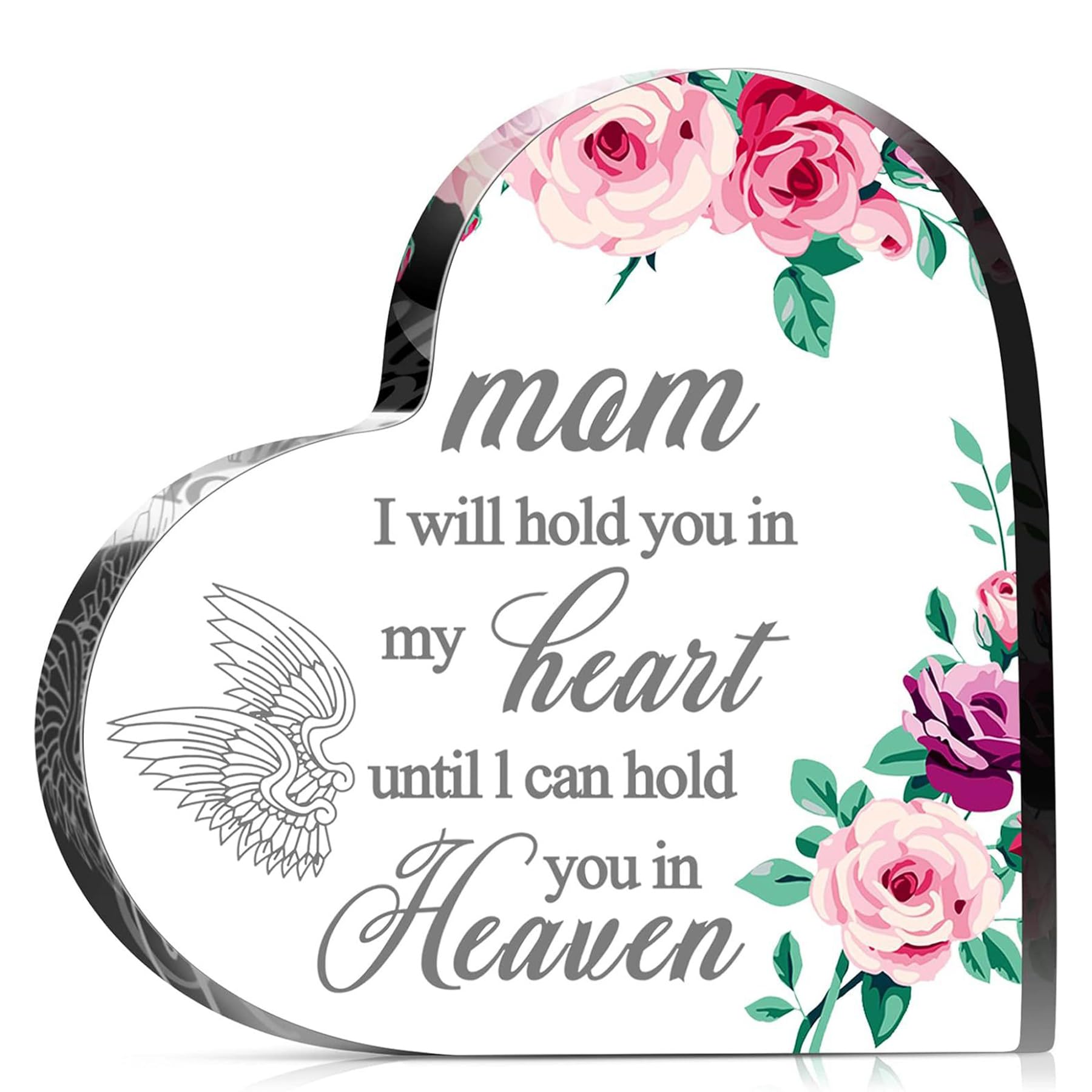 Regalos de memoria amorosa y decoración conmemorativa de corazón acrílico